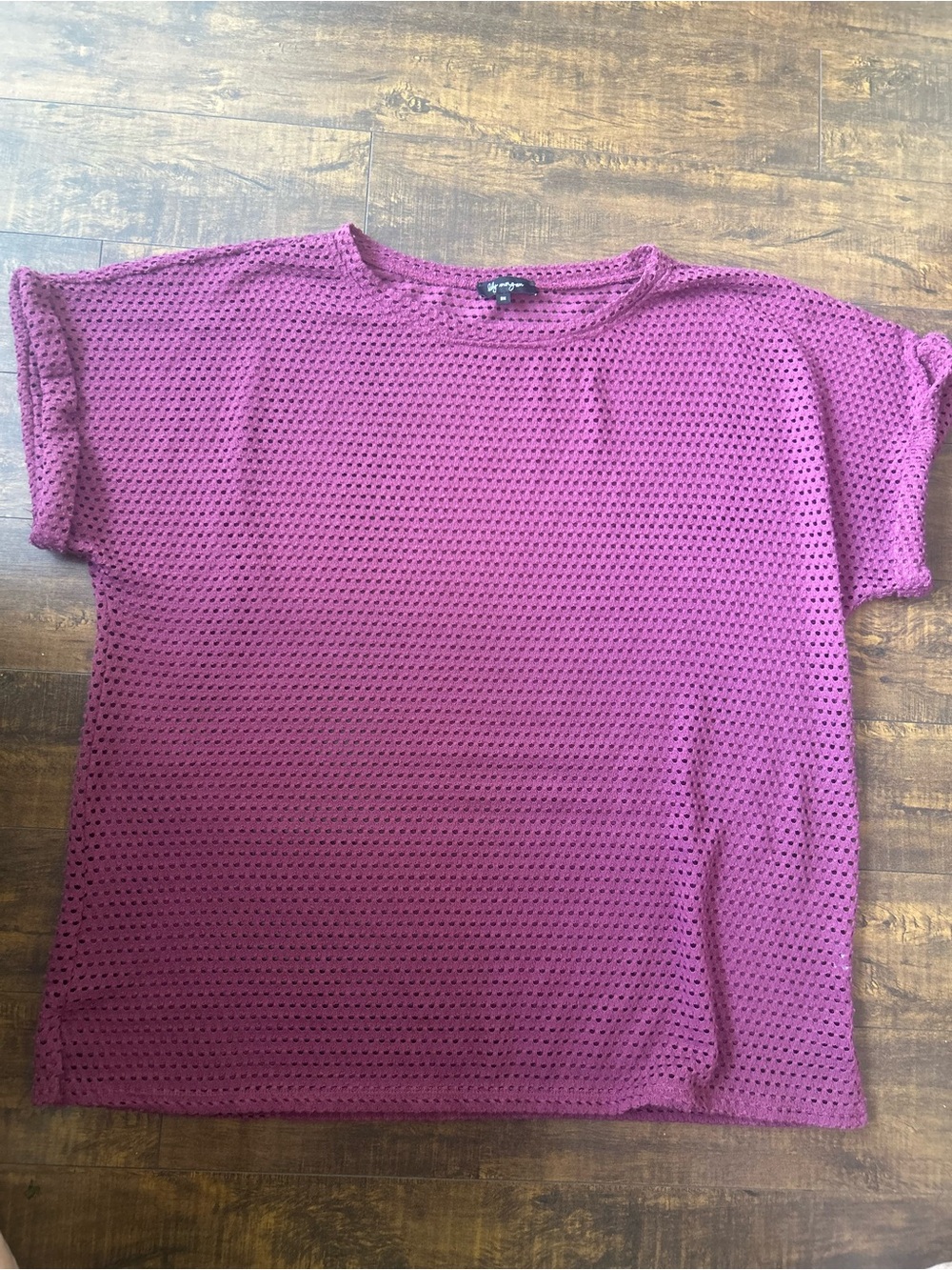 Women’s Magenta Short Sleeve Knit Tee by J. Jill